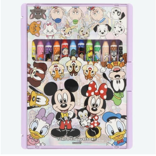 Pre-Order Tokyo Disney Resort 12 Color Pencil Set Mickey & Friends With Case - k23japan -Tokyo Disney Shopper-