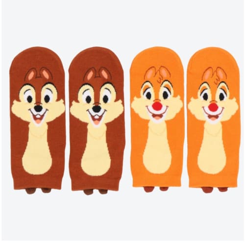 Pre-Order Tokyo Disney Resort 2 Pair Socks Chip & Dale Ladies 22-25 cm - k23japan -Tokyo Disney Shopper-