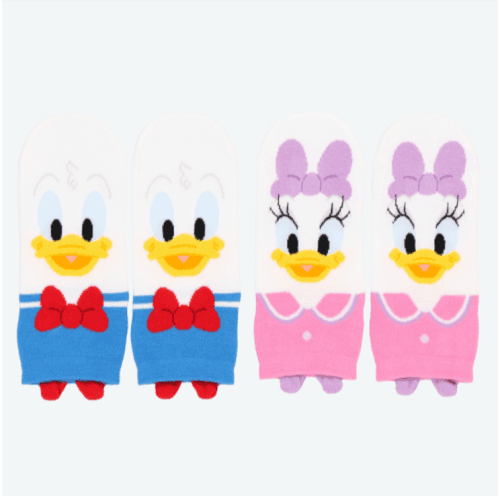 Pre-Order Tokyo Disney Resort 2 Pair Socks Donald & Daisy Ladies 22-25 cm - k23japan -Tokyo Disney Shopper-