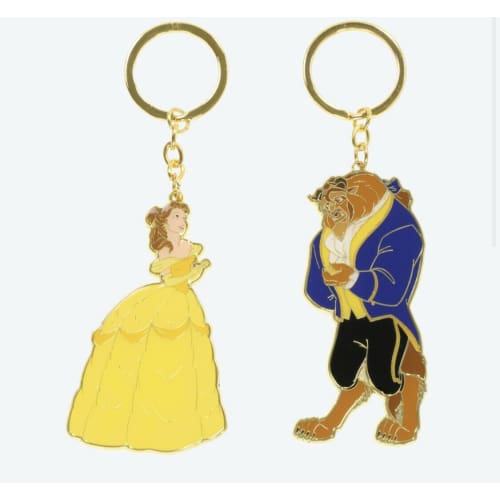 Pre-Order Tokyo Disney Resort 2019 Pair Key Chain Belle & Beast - k23japan -Tokyo Disney Shopper-