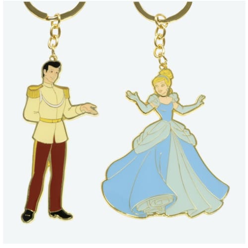Pre-Order Tokyo Disney Resort 2019 Pair Key Chain Cinderella & Charming - k23japan -Tokyo Disney Shopper-