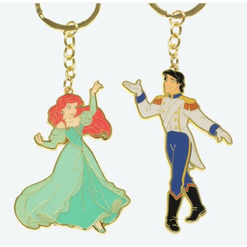 Pre-Order Tokyo Disney Resort 2019 Pair Key Chain Princess Ariel & Eric - k23japan -Tokyo Disney Shopper-