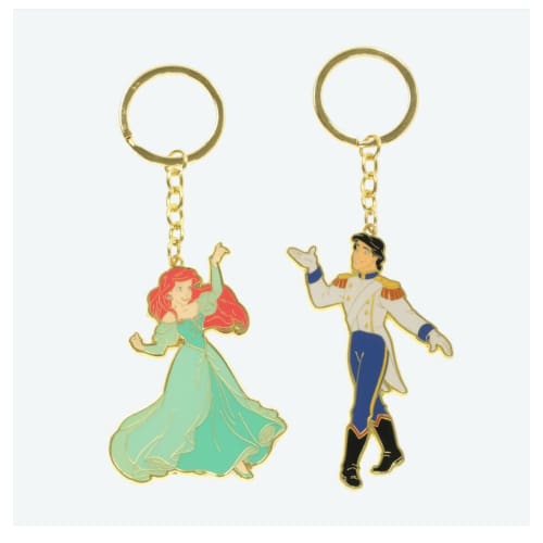Pre-Order Tokyo Disney Resort 2019 Pair Key Chain Princess Ariel & Eric - k23japan -Tokyo Disney Shopper-