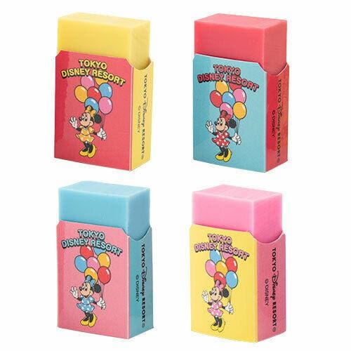 Pre-Order Tokyo Disney Resort 2021 Mickey Balloon Minnie Eraser set 4 PCS - k23japan -Tokyo Disney Shopper-