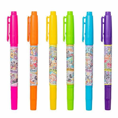 Pre-Order Tokyo Disney Resort 2021 Mickey Friends in Color Pen Set 6 PCS - k23japan -Tokyo Disney Shopper-
