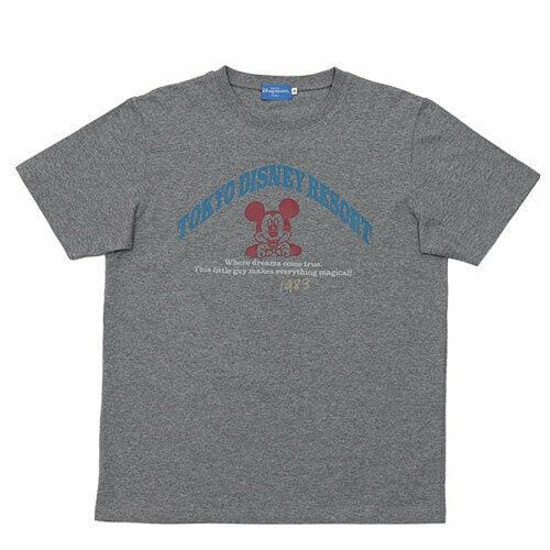 Pre-Order Tokyo Disney Resort 2021 T-Shirts Mickey TDL 1983 Gray - k23japan -Tokyo Disney Shopper-