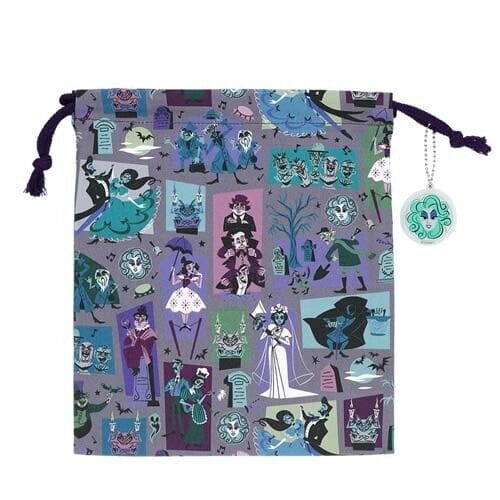 Pre-Order Tokyo Disney Resort 2022 Attraction KINCHAKU Bag Haunted Mansion - k23japan -Tokyo Disney Shopper-