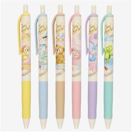 Pre-Order Tokyo Disney Resort 2022 Duffy Friends Say Cheese Ballpoint Pen 6 PCS - k23japan -Tokyo Disney Shopper-