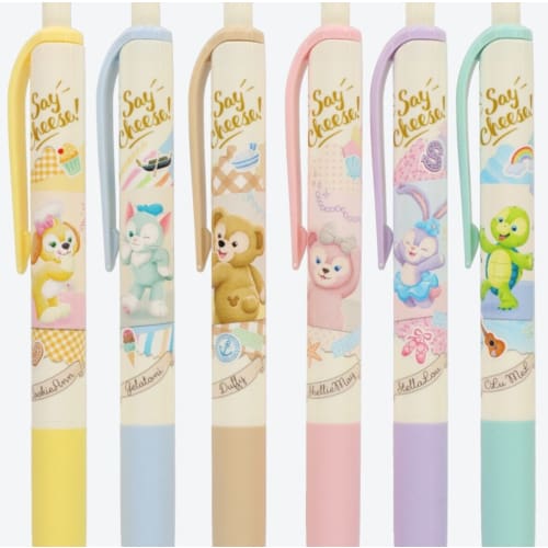 Pre-Order Tokyo Disney Resort 2022 Duffy Friends Say Cheese Ballpoint Pen 6 PCS - k23japan -Tokyo Disney Shopper-