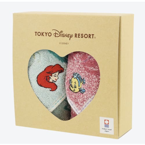 Pre-Order Tokyo Disney Resort 2022 IMABARI Mini Towel Set Ariel & Flounder - k23japan -Tokyo Disney Shopper-