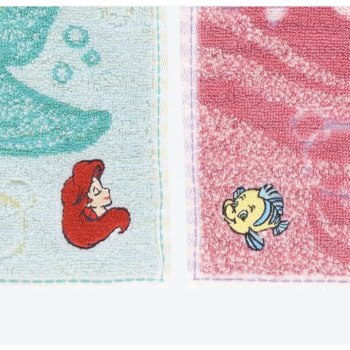 Pre-Order Tokyo Disney Resort 2022 IMABARI Mini Towel Set Ariel & Flounder - k23japan -Tokyo Disney Shopper-