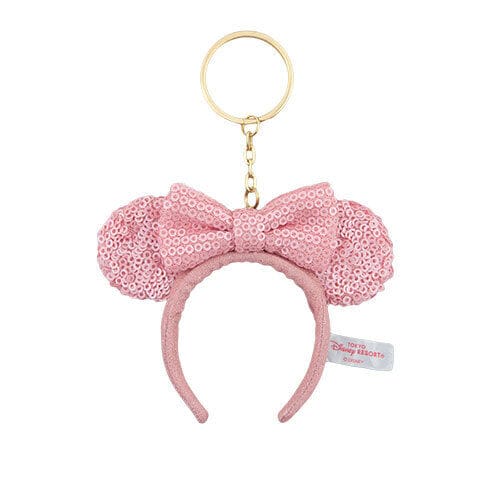 Pre-Order Tokyo Disney Resort 2022 Key Chain Mini Headband Spangle Pink - k23japan -Tokyo Disney Shopper-