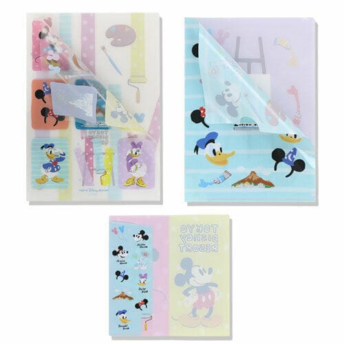 Pre-Order Tokyo Disney Resort 2022 Mickey & Friends Clear Folder Set 3 PCS - k23japan -Tokyo Disney Shopper-