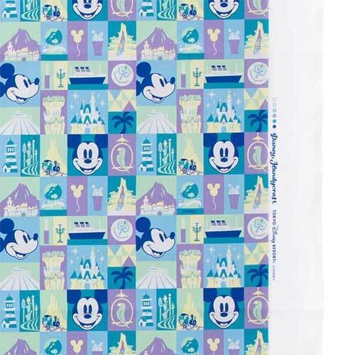 Pre-Order Tokyo Disney Resort 2022 Mulch Sewing Cloth Park & Mickey 100 x 100 - k23japan -Tokyo Disney Shopper-