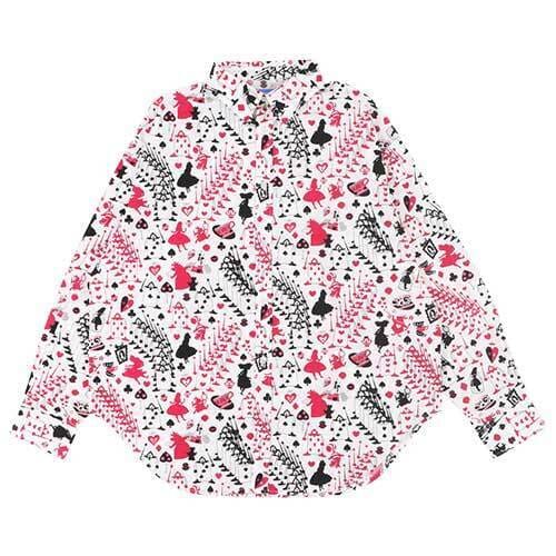 Pre-Order Tokyo Disney Resort 2022 Patterned Shirt Alice in Wonderland - k23japan -Tokyo Disney Shopper-
