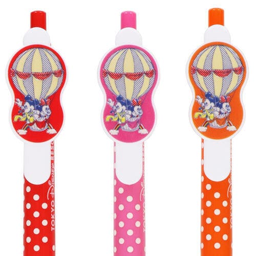 Pre-Order Tokyo Disney Resort 2022 Retro Balloon Mickey Minnie Ballpoint Pen 5 - k23japan -Tokyo Disney Shopper-