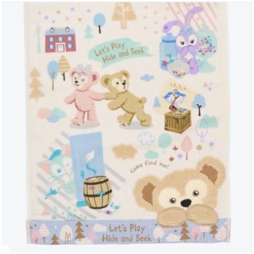 Pre-Order Tokyo Disney Resort 2023 Face Towel Duffy Friends Hide & Seek - k23japan -Tokyo Disney Shopper-