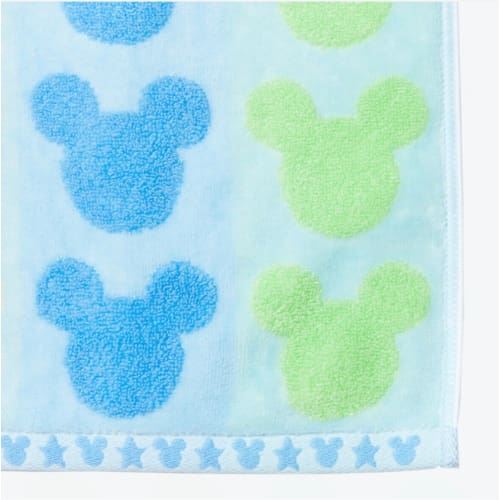 Pre-Order Tokyo Disney Resort 2023 Face Towel Mickey Shape Blue Green yellow - k23japan -Tokyo Disney Shopper-
