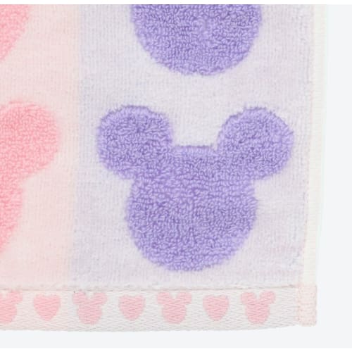Pre-Order Tokyo Disney Resort 2023 Face Towel Mickey Shape Pink Green yellow - k23japan -Tokyo Disney Shopper-