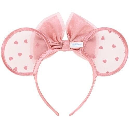 Pre-Order Tokyo Disney Resort 2023 Headband Ears Minnie Lace Up Pink - k23japan -Tokyo Disney Shopper-