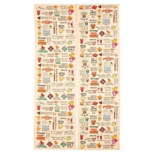 Pre-Order Tokyo Disney Resort 2023 Park Food Desgin NOREN Shop Curtain - k23japan -Tokyo Disney Shopper-