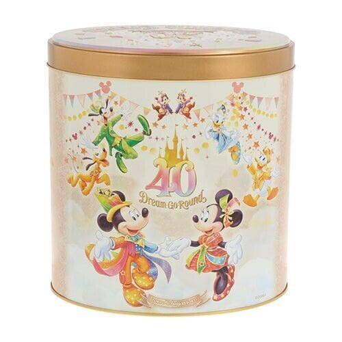 Pre-Order Tokyo Disney Resort 2023 TDR 40th Crunch Chocolate Can Box Empty - k23japan -Tokyo Disney Shopper-