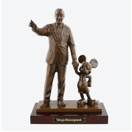 Pre-Order Tokyo Disney Resort Bronze Figure Walt & Mickey Partners TDL - k23japan -Tokyo Disney Shopper-