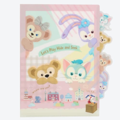 Pre-Order Tokyo Disney Resort Clear File Folder Duffy & Friend Hide & Seek - k23japan -Tokyo Disney Shopper-