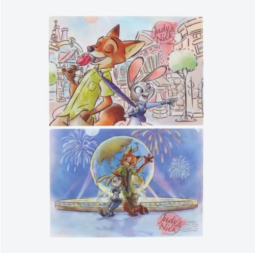 Pre-Order Tokyo Disney Resort Clear File Folder Zootopia Judy & Nick - k23japan -Tokyo Disney Shopper-