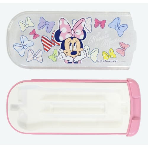 Pre-Order Tokyo Disney Resort Cutlery Case Spoon & Chopsticks Folk Minnie - k23japan -Tokyo Disney Shopper-