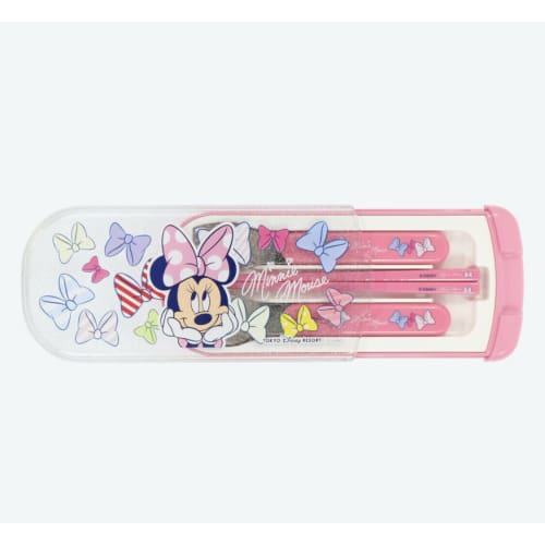 Pre-Order Tokyo Disney Resort Cutlery Case Spoon & Chopsticks Folk Minnie - k23japan -Tokyo Disney Shopper-