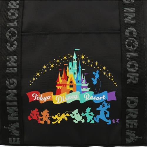 Pre-Order Tokyo Disney Resort Dreaming In Color Black Tote Bag - k23japan -Tokyo Disney Shopper-