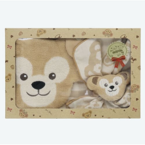 Pre-Order Tokyo Disney Resort Duffy Baby Gift Box Set Duffy Bib Towel Rattle - k23japan -Tokyo Disney Shopper-