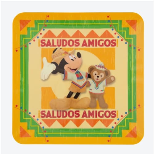 Pre-Order Tokyo Disney Resort Duffy & Mickey Saldos Amigos Souvenir Plate - k23japan -Tokyo Disney Shopper-