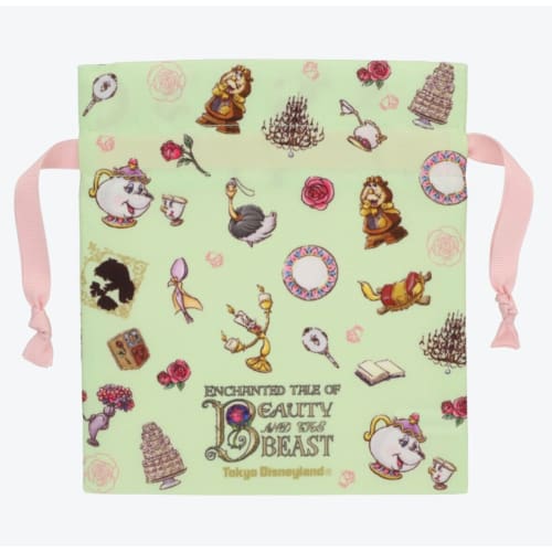 Pre-Order Tokyo Disney Resort KINCHAKU Purse Bag Beauty & The Best Belle 3 PCS - k23japan -Tokyo Disney Shopper-