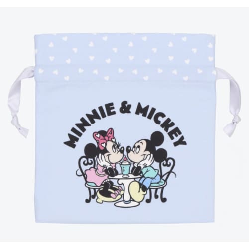 Pre-Order Tokyo Disney Resort KINCHAKU Purse Bag Retro Mickey Minnie 2 PCS - k23japan -Tokyo Disney Shopper-