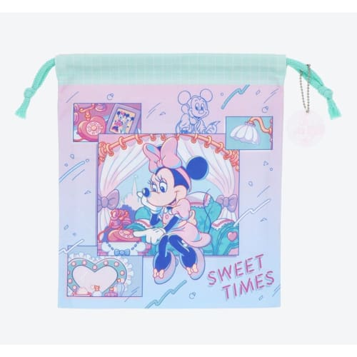 Pre-Order Tokyo Disney Resort KINCHAKU Purse Bag Sweet Times Mickey Minnie - k23japan -Tokyo Disney Shopper-