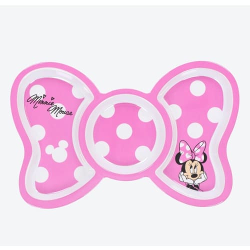 Pre-Order Tokyo Disney Resort Melamine Plate Minnie Ribbon - k23japan -Tokyo Disney Shopper-