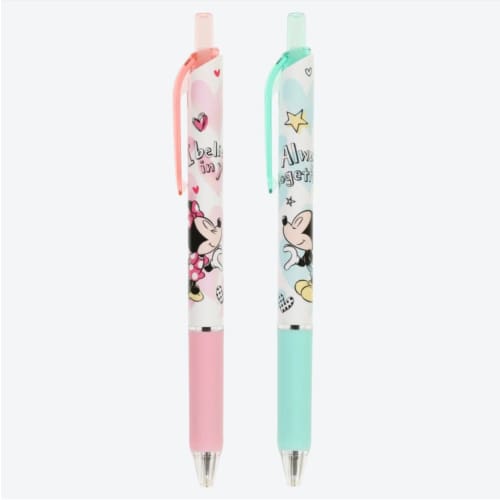 Pre-Order Tokyo Disney Resort Mickey Minnie Ballpoint Pen 2 PCS - k23japan -Tokyo Disney Shopper-