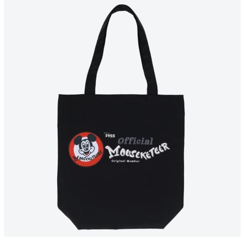 Pre-Order Tokyo Disney Resort Mickey Mouseketeer 1955 Black Tote Bag - k23japan -Tokyo Disney Shopper-