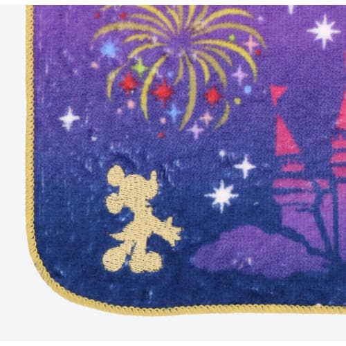 Pre-Order Tokyo Disney Resort Mini Towel Fire wirks 4 PCS Set Cinderella Castle - k23japan -Tokyo Disney Shopper-