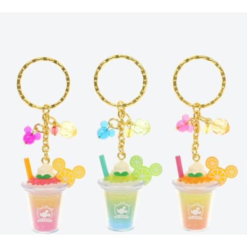 Pre-Order Tokyo Disney Resort Pair Key Chain Set Food Sample Tropical Drink - k23japan -Tokyo Disney Shopper-
