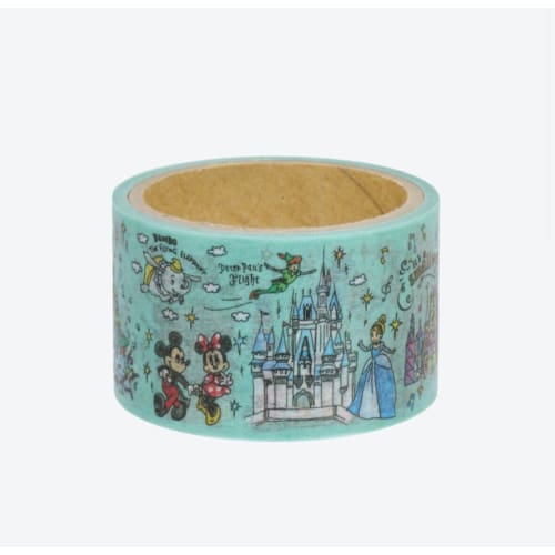 Pre-Order Tokyo Disney Resort Park Scene Mickey Minnie retro WASHI Tape - k23japan -Tokyo Disney Shopper-