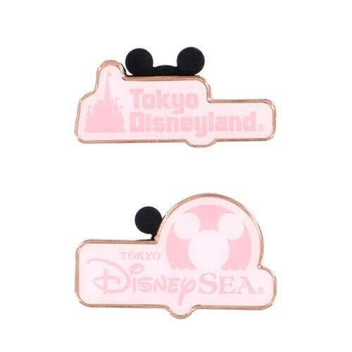 Pre-Order Tokyo Disney Resort Pin 2023 SAKURA TDL TDS Logo 5 Pins FREE - k23japan -Tokyo Disney Shopper-