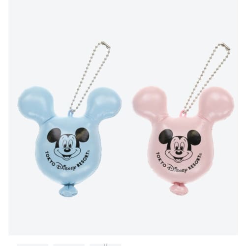 Pre-Order Tokyo Disney Resort Plush Badge Mickey Balloon Blue & Pink set - k23japan -Tokyo Disney Shopper-