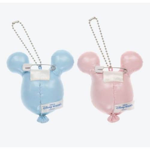 Pre-Order Tokyo Disney Resort Plush Badge Mickey Balloon Blue & Pink set - k23japan -Tokyo Disney Shopper-