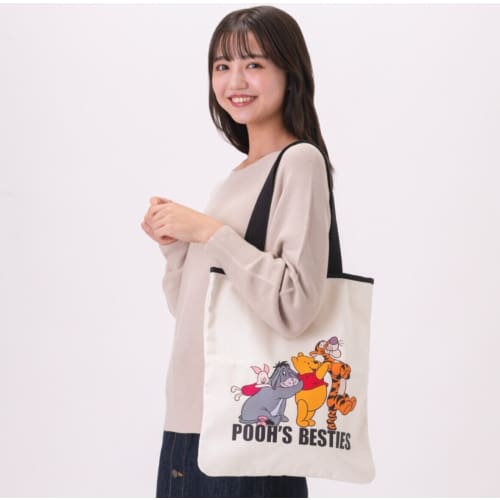 Pre-Order Tokyo Disney Resort Pooh Besties Piglet Tigger Eeyore Tote Bag - k23japan -Tokyo Disney Shopper-