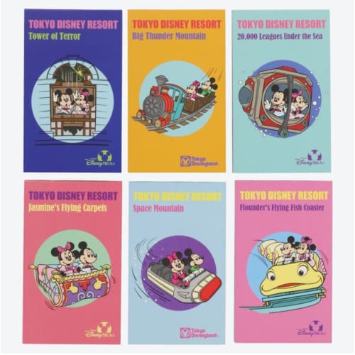 Pre-Order Tokyo Disney Resort Retro Series Memo Mickey Minnie 6 PCS - k23japan -Tokyo Disney Shopper-