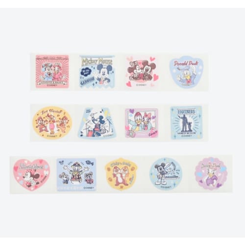 Pre-Order Tokyo Disney Resort Roll Sticker Seal Mickey Friends - k23japan -Tokyo Disney Shopper-