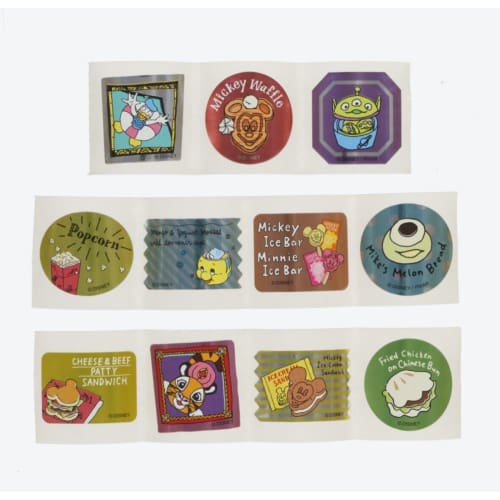 Pre-Order Tokyo Disney Resort Roll Sticker Seal Park Food Motif - k23japan -Tokyo Disney Shopper-